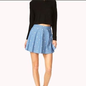 SOLD Alphabet Letter Jean Denim Skirt